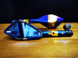 Spion twotone v2 blue gold bakaran 2tone rainbow pelangi kaca biru universal semua motor beat mio vario satria vixion nmax aerox lexi dll