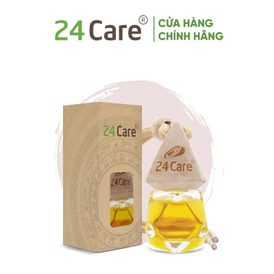 Tinh dầu dạng treo lọ treo xe tinh dầu 24Care 7ml - Chiết xuất từ thiên nhiên - Treo ô tô treo quạt treo máy lạnh - Lọ treo xe tinh dầu sả chanh / tinh dầu lài / tinh dầu hoa anh thảo / tinh dầu xả chanh