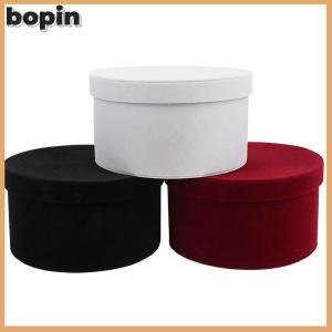 Bopin กล่องใส่ดอกไม้ผ้าสำลีทรงกลม1ชิ้นกล่องใส่ดอกไม้ของขวัญสำหรับงานเลี้ยง