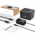 FIDECO YPZ04-S2-U3 USB3.0 DUAL BAY DOCKING FOR 2.5" 3.5" SATA HDD/ SSD MR114 Black (MR114BK). 