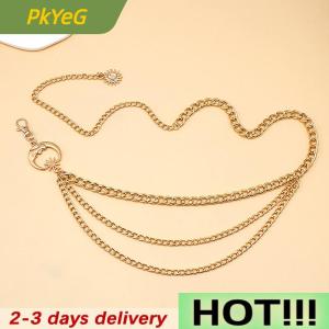 PkYeG 1Pc Women Waist Chain Belt for Dress Skirt Belts with Moon Star Waistbands Ladies Clothing Chain Accessories