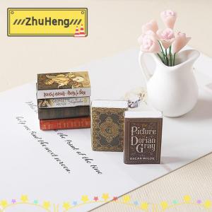 zhuheng 6 cái 1:12 Dollhouse thu nhỏ cuốn sách truyện tranh Cuốn Sách Nhỏ mini mô hình trẻ em giả vờ chơi đồ chơi nhà búp bê phụ kiện