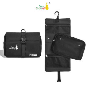 SEA CHOICE Hanging Case with Pouch– Travel Toiletry Bag for Women and Men – Durable Oxford Fabric – With Sturdy Hook – Ideal for Travel Business Camping Fitness