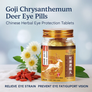 Goji Chrysanthemum Deer Eye Pills Chinese Herbal Eye Protection Tablets Natural Supplement for Eye Health and Vision Support Eye Strain Relief