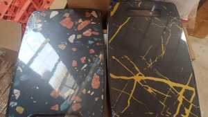 Talenan plastik marble marmer anti lengket Tebal Plastik Motif Marble Keramik anti lengkat kuat tebal Talenan Aesthetic
