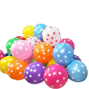 Balon Latex Polkadot 12 Inch Mix Balon Latex Polkadot Random Isi 100 Pcs