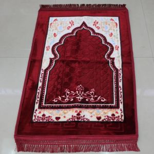 Promo Sajadah Motif Turki Rumbai Warna Ukuran Besar 110x70cm Bahan Tebal Busa Serat Lembut Anti Slip