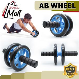 (Bisa Cod) Ab Wheel Ab Roller Abs Roller Double Wheel Abdominal Exercise Alat Gym Fitness