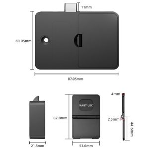 NFC Keyless Hidden Cabinet Lock Punch-Free Drawer Lock Baby Safety Multi-Unlock For Home Office
