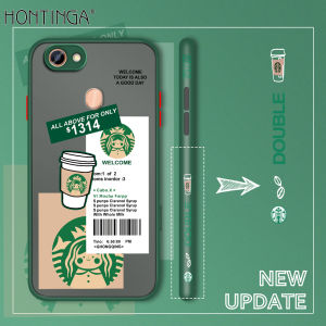 ใหม่ Hontinga ปลอกกรณีสำหรับ OPPO F5 F5 Plus F5เยาวชนกรณี Starbucks ขอบด้านข้างการออกแบบลวดลายใสเคสโทรศัพท์ฝาครอบเลนส์ตัวปกป้องกล้องถ่ายรูปปลอกกรณีสำหรับชายหญิง