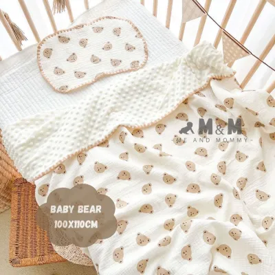 Selimut baby cotton mingky beludru blanket bayi lembut halus newborn kintakun karakter premium