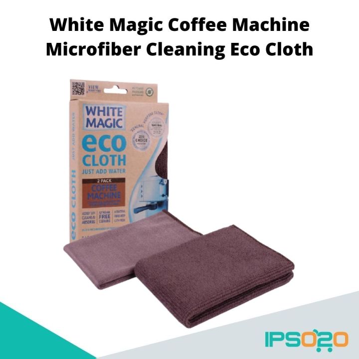 White Magic Coffee Machine Microfiber Cleaning Eco Cloth / No Detergent ...
