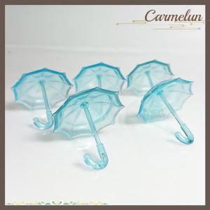 [Carmelun] 1Pcs Dollhouse Furniture Accessories Transparent Plastic Mini Umbrella Home Decoration Childrens Play Toys