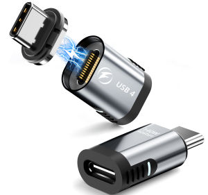 FONKEN 140W USB4.0 Magnetic Adapter USB C To Type C 40Gbps Fast Charging Magnet Converter Cable Connector 8K 60Hz USB Type C Adapter