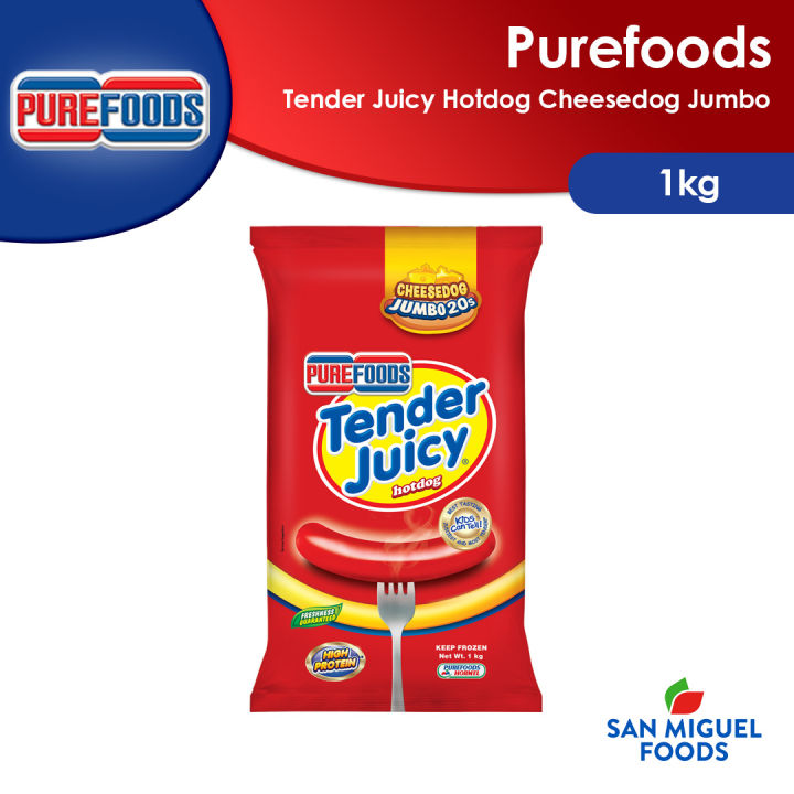 Purefoods Tender Juicy Hotdog Cheesedog Jumbo 1KG Pure Food Hot