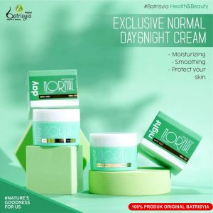 BATRISYIA EXCLUSIVE NORMAL DAY & NIGHT CREAM - Sangat direkomendasikan untuk kamu pemilik tipe kulit normal dan kering. Yang mampu membuat kulit lembap bersih mulus halus dan glowing.