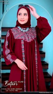 SHF Darissa Jubah Sulam Bunga Gown Muslimah Maxi Dress Baju Majlis Dinner Bridesmaid Dulang Girls Nursing Friendly