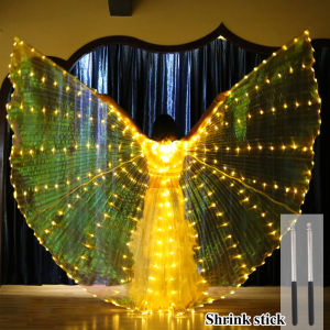 Seville Belly Dance LED Wings Children Adult Performance Fluorescent Butterfly Isis Wings Belly Dancing Bellydance Carnival Led Costumes Shows
