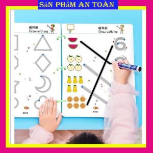 Bộ sách học liệu tập viết tập tô có thể xoá được nối điểm nối số luyện cầm bút - ĐỒ CHƠI GIÁO DỤC - SP0423