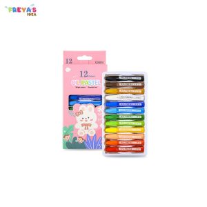 FR-A99 Crayon Oil Pastel Isi 12 dan 24 Warna Motif Kartun Perlengkapan Mewarnai Anak / Set Krayon