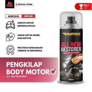 Ompro All New Restorer Pengkilap Body Mobil Penghitam Body Motor Pengkinclong Bodi Kendaraan 400ml
