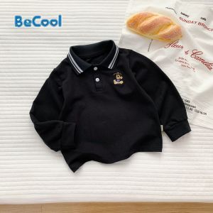 Áo Polo Dài Tay Thêu Hình Chú Chó BECOOL Áo Polo Dài Tay Chất Cotton Cho Bé Size Từ 10 -25Kg