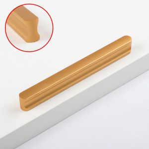 Gagang Pintu Lemari 12cm 15cm 21cm 34cm Golden Handle Laci Lemari Mewah Handle Modern