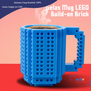 VKTECH Gelas Mug LEGO Build-On Brick Toy Cup 350 ml - 936SN