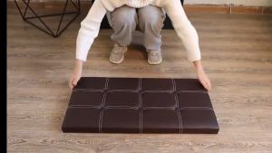 Sofa Box Non-slip Foldable Ottoman Storage Stool Leather Footstool Storage Box