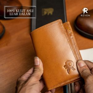 Dompet kulit pendek panjang tebal pria aslii cowok cowo dewasa sapi aslii import reven leather terbaru A02