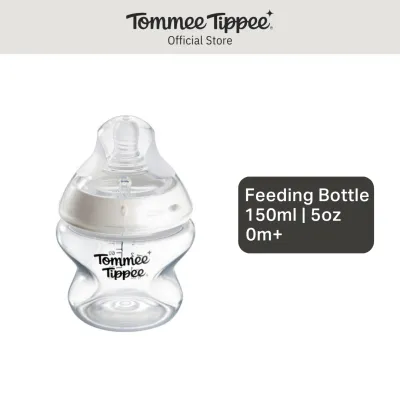 Tommee Tippee Baby Bottles Natural Start Anti-Colic Baby Bottle with Slow Flow Breast-Like Teat 150ml 0m+ Self-Sterilising Baby Feeding Essentials Pack of 1