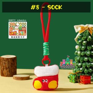 Vince Station Gantungan Kunci Plush Krismas Comel  Cute Christmas Plushy Keychain Perfect Gift & Festive Accessory