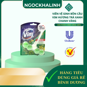Viên vệ sinh bồn cầu Vim Hương TRà xanh chanh vàng 55g