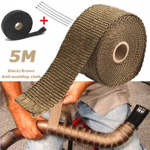 5M universal motorcycle hot exhaust heat winding with stainless steel exhaust anti-scalding cloth