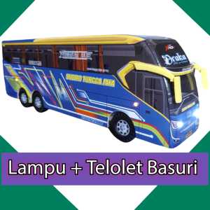 Miniatur Mainan Bis bus Telolet Basuri Musik