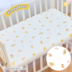 เบาะนอนเด็กหายใจผ่านได้ แถมผ้าปูใยไผ่ รุ่นใหม่ Dual Premium 2in1 (Firm&Soft) ที่นอนเด็กแรกเกิด ซักล้างได้ ยางรัดรอบเบาะ ซักได้ ระบายอากาศดีเยี่ยม แบรนด์ DreamWhale