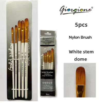 Giorgione Bộ Cọ Vẽ Chuyên Nghiệp 5 Chiếc- Dùng Cho Màu Nước / Bột / Sơn Acrylic Chất Lượng Cao Nylon Paintbrush set