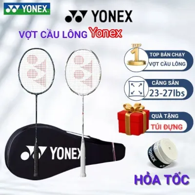 Bộ 2 Vợt Cầu Lông Yonex Trọng Lượng Siêu Nhẹ Siêu Bền - Tặng kèm quấn cán