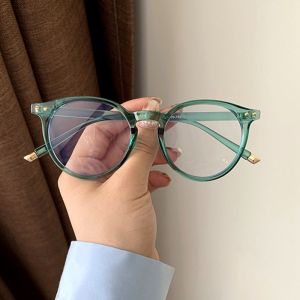 Anti Blue Frame Glasses for Women Vintage Computer Glasses Men Spectacle Round Optical Eyewear
