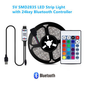 Bluetooth LED Strip Lights Tape 15M RGB 2835 SMD Luces Flexible Ribbon USB TV Background Tape Diode LED Christmas Night Light For Room DC5V