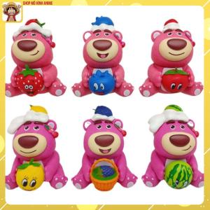 Mô Hình 6 Nhân Vật Gấu Dâu Ôm Hoa Quả Đáng Yêu Cute Cao 8cm Thích Hợp Decor Trang Trí Phòng Ngủ Quà Tặng Sinh Nhật