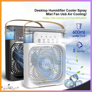 Quiet Five-Hole Fan Spray Air Cooler Five-Hole Fan Air Fan Five-hole Spray USB Desktop Humidifier Portable Mini Fan Air Humidifier 喷雾风扇