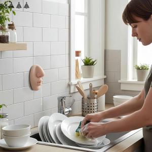 CX🎄💓💥 Thực Tế Hình Dạng Mũi Treo Tường Xà Phòng Dispenser Silicone Xà Phòng Lỏng Bóp Dispenser Xà Phòng Chủ Phòng Tắm Nhà Bếp Gag Quà Tặng