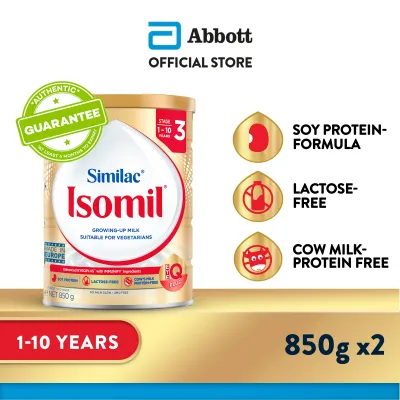 [Bundle of 2] Isomil® Stage 3 Soy Growing-Up Formula 850g (1-10 years)