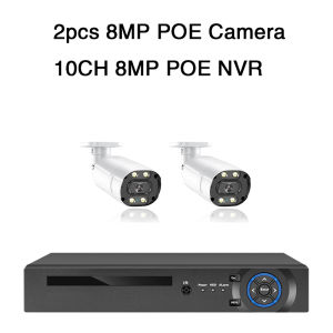 OVERSCAM 8MP ระบบกล้องรักษาความปลอดภัย4K POE | การมองเห็นได้ในเวลากลางคืนสีเต็มรูปแบบ + ชุดเฝ้าระวัง IP กันน้ำ | ชุด NVR 10CH | ปลั๊ก & เล่น | โทรศัพท์มือถือระยะไกล | ชุด CCTV ร้านค้าในบ้าน