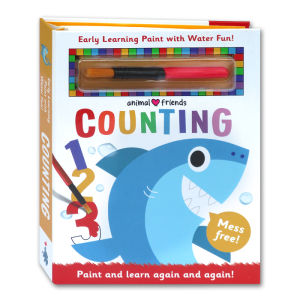 Counting Animal Friends Water Painting Book - Paint and learn again and again! (Mess Free)