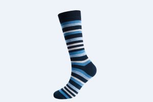 Thick Warm Socks Autumn Winter Business Striped Mens High Tube Cotton Socks Breathable Odor Resistant Large Size/Thick Warm Socks/Business Use/Comfortable