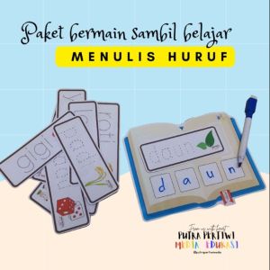 Paket Bermain Sambil Belajar Menulis Huruf Mainan Montessori