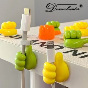 Dream Hunter 4Pcs Multipurpose Thumb Clip Hook Rope Organizer Wall Hook Strong Hanger Wall Storage Rack for Kitchen Bathroom