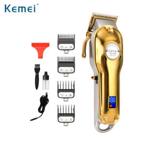 KEMEI KM-1986 Gold Mesin Alat Cukur Pangkas Rambut Cukuran Cas Cliper
